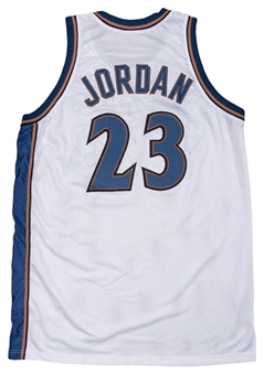 2001-02 Michael Jordan Game Used & Signed Washington Wizards Home Jersey With 9/11 Memorial Patch Worn 12/14/01 vs Knicks (Washington Sports LOA & UDA)